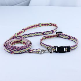 Pet Dog Traction Rope Ethnic Style Woven Collar