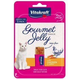 VitaKraft Gourmet Jelly Cat Treat with Chicken and Carrot - 5 count