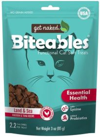 Get Naked Essential Health Biteables Soft Cat Treats Land and Sea Flavor