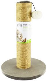 North American Plush Cat Post with Jute Grey