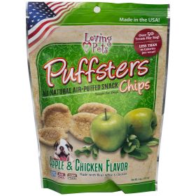 . Case of [6] Dog Puffsters Chips - Apple & Chicken Flavor .