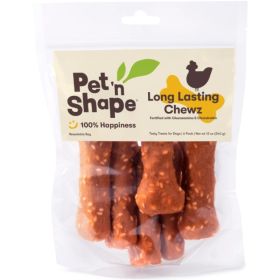 Pet n Shape Long Lasting Chewz 4" Bone Dog Treat Fortified with Glucosamine and Chondroitin - 6 count