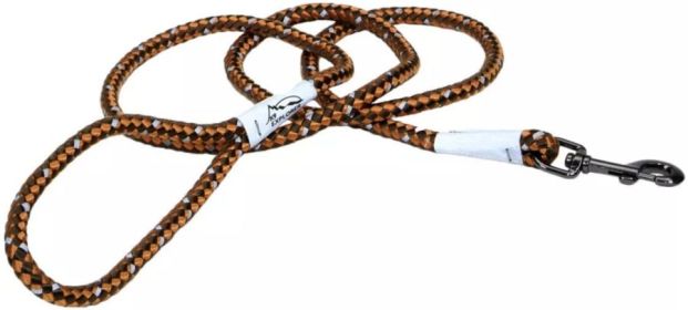 K9 Explorer Reflective Braided Rope Snap Leash - Campfire Orange