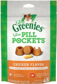 Greenies Pill Pockets Chicken Flavor Cat Treats