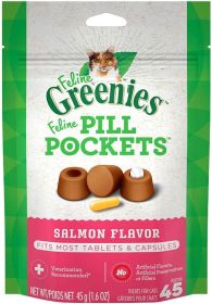 Greenies Pill Pockets Salmon Flavor Cat Treats