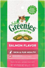 Greenies Feline SmartBites Skin and Fur Health Salmon Flavor Cat Treats