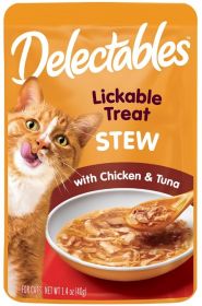 Hartz Delectables Stew Lickable Cat Treats - Chicken & Tuna