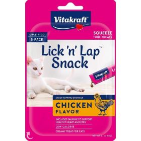 Vita Kraft Lick N Lap Snack Chicken Cat Treat - 5 count