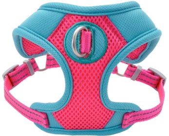 Coastal Pet Pro Reflective Mesh Dog Harness Fuchia with Teal 1 INCH