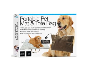 Portable 2-in-1 Folding Pet Mat and Tote Bag ( Case of 2 )