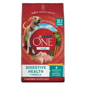 Purina One +Plus Dry Dog Food Digestive Health Formula 31.1 lb Bag