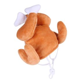 Pet Cat Plush Hat Adjustable Size Dress Up Chicken Leg Headdress Birthday Gifts for Halloween Christmas