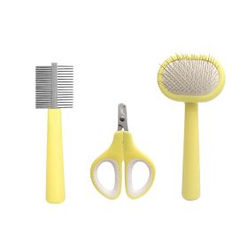 Pet Cats Dogs Mini Comb Set With Nail Scissors Hair Removal Brush Grooming Tool Pet Supplies For Shedding