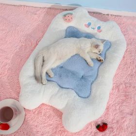 Pet Warm Sleeping Pad Floor Mat Soft Comfortable Breathable Bed with Pillow Pet Supplies for Dogs Cats Cat Small