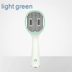 Pet Ultraviolet Sterilizing Comb Usb Rechargeable Cat Dog Automatic Hair Removal Brush Light Green Edge