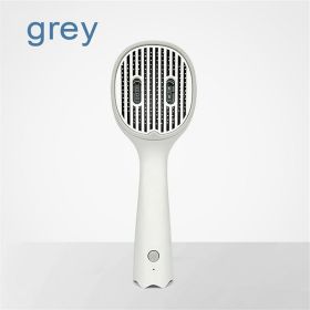 Pet Ultraviolet Sterilizing Comb Usb Rechargeable Cat Dog Automatic Hair Removal Brush Gray Edge