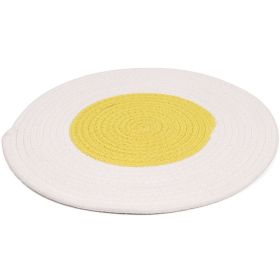 Pet Cat Round Scraper Mat Scratch-resistant Scratch Board Sleeping Blanket Sofa Furniture Protector yellow