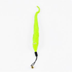 Cat Teaser Stick Caterpillar Replacement Head Funny Cat Stick Interactive Training Playing Stick Toy yellow caterpillar