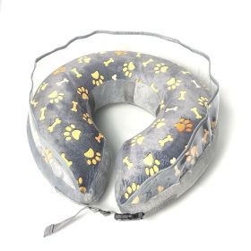 Pet Inflatable Cone Anti-bite Anti-lick Elizabethan Collars Protective Headgear For Stop Licking Biting Wounds grey L