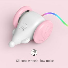 Electric Mice Toys Bite-resistant Self-playing Mouse Teaser With Led Color Changing Tail