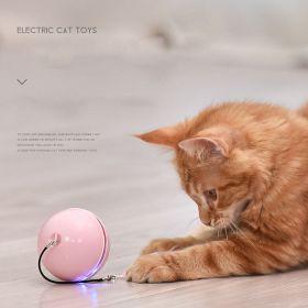 LED Teaser Ball with Replacement Head Electric Cat Toys for Pet white