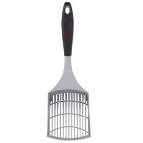 Petmate Simple Sifting Cat Litter Scoop Grey, Black Standard