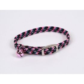 Lil Pals Elasticized Safety Kitten Collar with Reflective Threads Neon Pink 3-8 in x 8 in