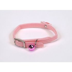 Lil Pals Elasticized Safety Kitten Collar with Jeweled Bow Pink 3-8 in x 8 in