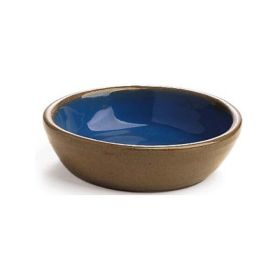 Spot Standard Crock Cat Saucer Tan; Blue 5 in