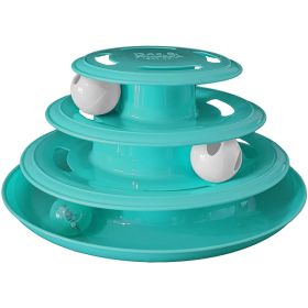 Doc and Phoebe Forever Fun Treat Track Cat Treat Dispenser Blue 5.25in