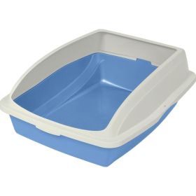 Van Ness Plastics Framed Cat Litter Pan White; Blue Large