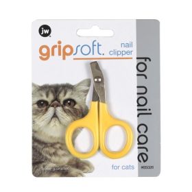 JW Pet GripSoft Cat Nail Clipper Yellow; Gray One Size