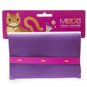 Messy Mutts Cat Litter Mat Purple