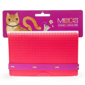 Messy Mutts Cat Litter Mat Red