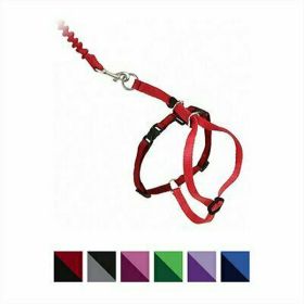 Kitty Harness  Bungee Leash Combo Red/Cranberry