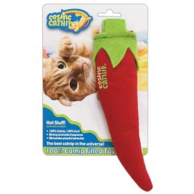 OurPets Cosmic 100% Catnip Filled Chili Pepper Hot Stuff Cat Toy Red; Green