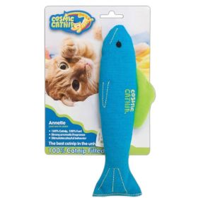 OurPets 100% Catnip Filled Fish Annette Cat Toy Blue