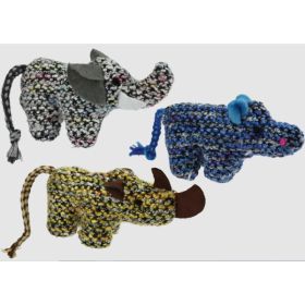 Multipet Berber Animal Cat Toy Assortment Blue; Grey; Green 7in