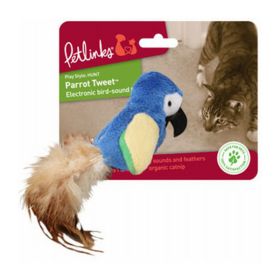 Petlinks Parrot Tweet Electronic Sound Catnip Toy Assorted