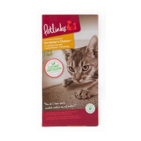 Petlinks Scratchers Choice  Corrugate Cat Scratcher with Infused Catnip and Toy Scratching Pad Brown