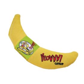 Yeowww! Banana Catnip Cat Toy Yellow 7 in