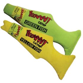 Yeowww! Fish Catnip Toy Green 7 in