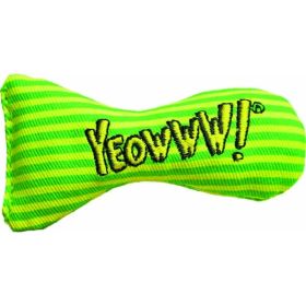 Yeowww! Stinkies Catnip Toy Yellow; Green 3 in 12 Pack Stripes